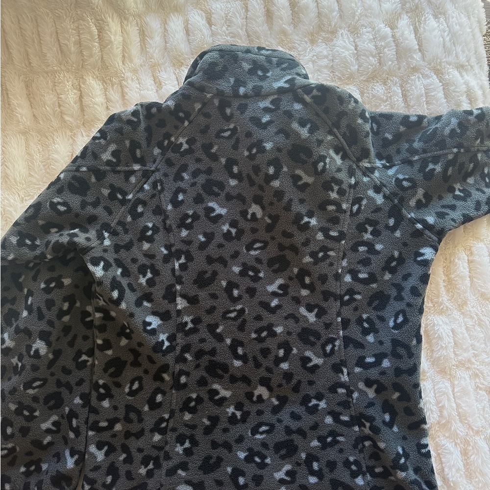 Columbia Fleece Leopard Print Jacket Size Medium - Picture 6 of 6